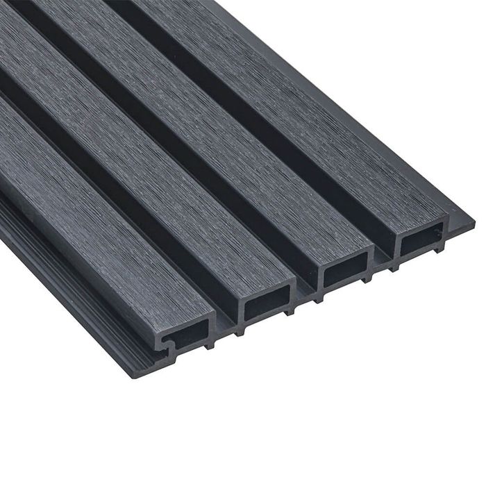 Painel Ripado Exterior 2ª Geração WPC Preto  2200 ×219×26mm