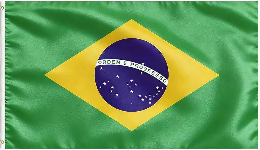 Bandeira do Brasil 90x150 cm com Ilhós – Nova / Óptimo Tamanho