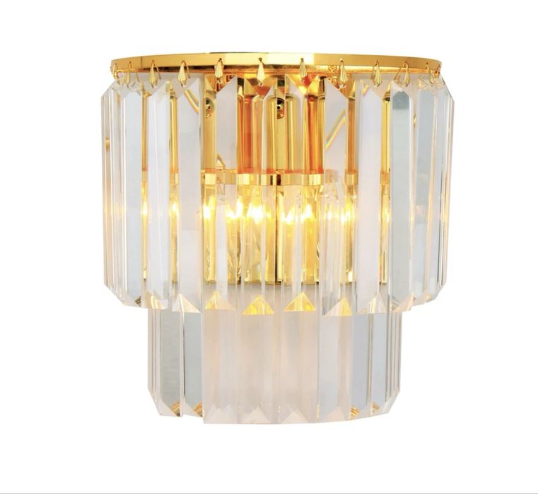 Dwa krysztalowe kinkiety