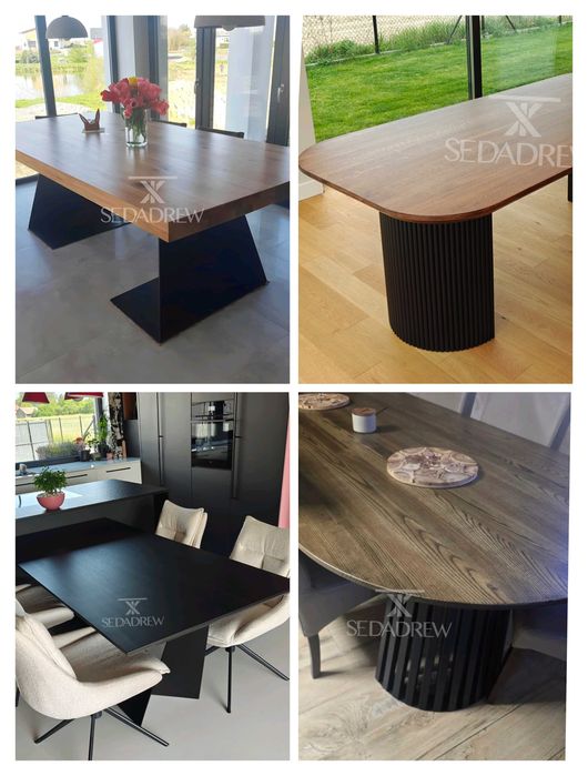 Stół dębowy loft do salonu do jadalni stolik kawowy  lite drewno