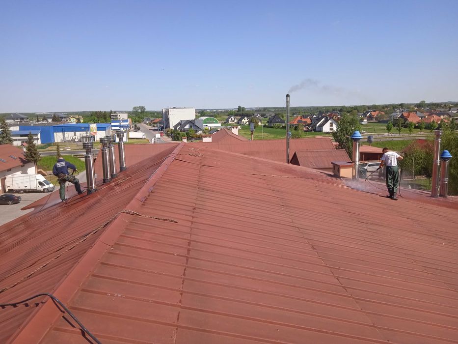 Malowanie dachów  Mycie dachu