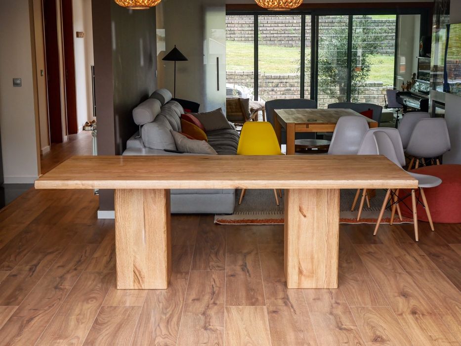 Tampo da mesa de madeira maciça