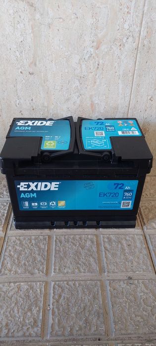 Bateria Exide AGM 72Ah 760A, nova com fatura Bosch