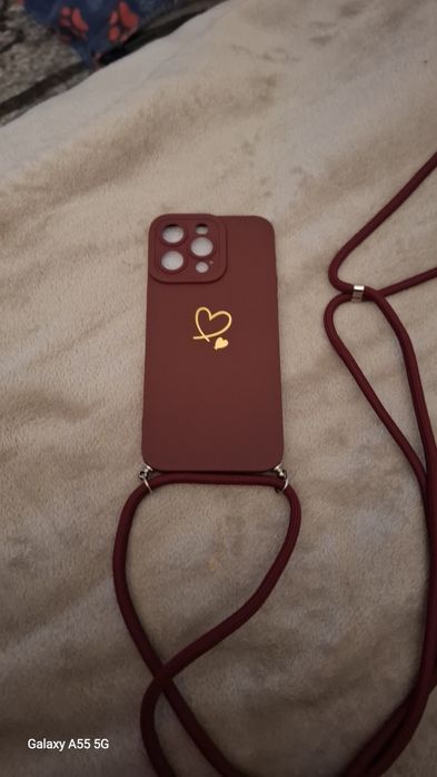 Etui na telefon IP 15 Pro Max +sznurek na ramię