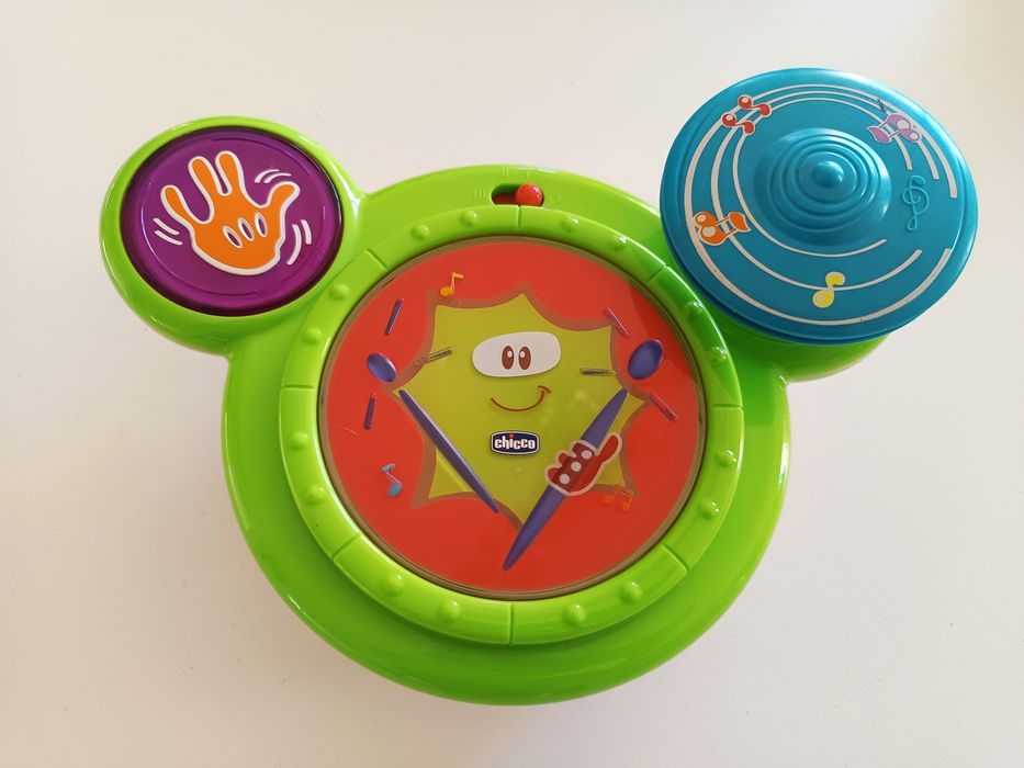Bateria Musical Infantil Chicco - Tambor com Sons e Luzes