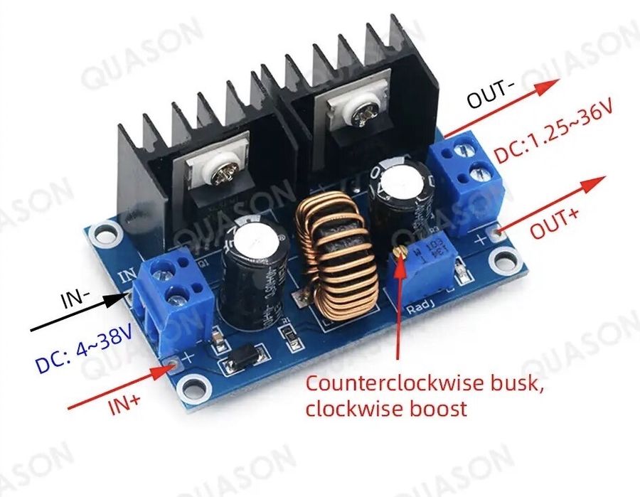XL4016 8 A dc-dc 130 грн понижуючий перетворювач для живлення ноутбука