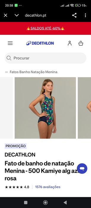 Fatos de banho de natação para menina