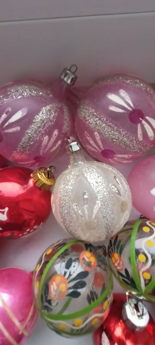 Bombki choinkowe PRL-zestaw 27 sztuk