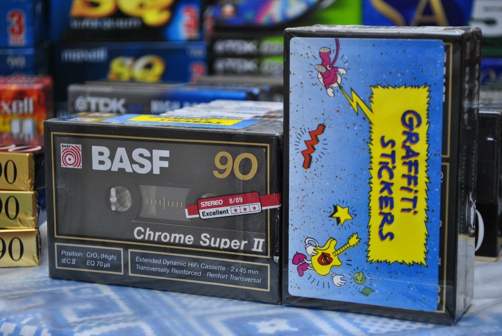 Аудиокассеты BASF CHROME EXTRA, CHROME SUPER 90-120 мин. Новые!!