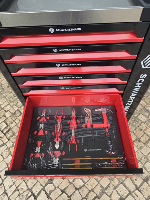 Carrinho de ferramentas 7 gavetas 6 completas  novo