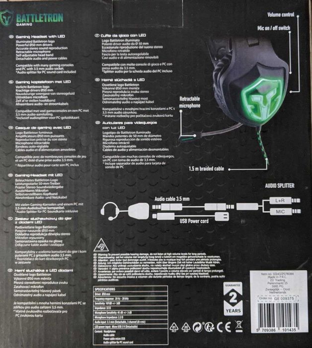 Нові геймерські навушники з мікрофоном