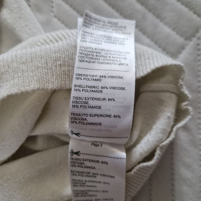 Biały sweter w serek Zalando M offwhite wiskoza