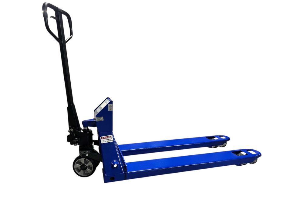 Wózek widłowy ręczny z wagą KPZ 71-9X. Paleciak, widlak ważący.