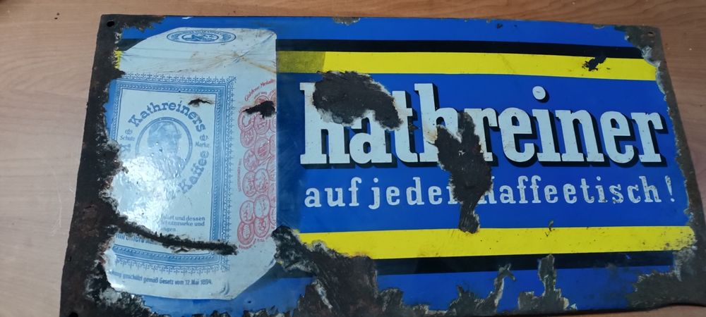 Stara zabytkowa tablica ,szyld emaliowany kathreiners