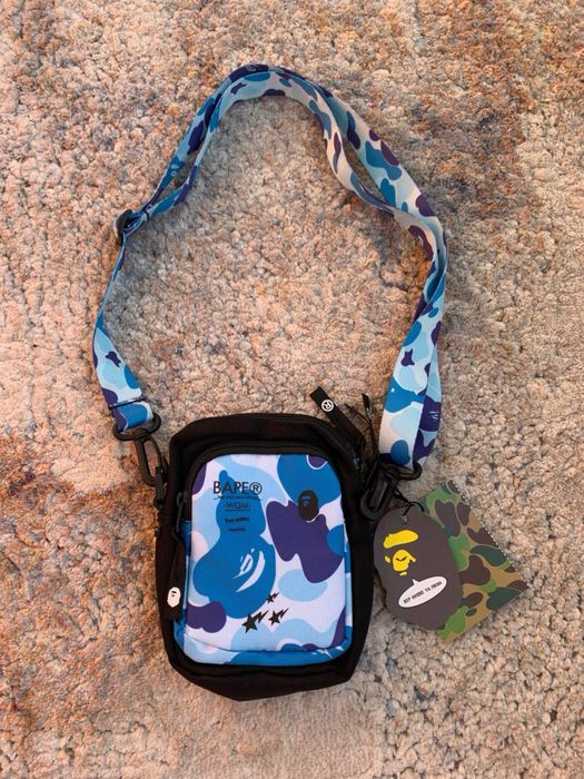 Nowa torba na ramię A Bathing Ape BAPE Cordura camo niebieska + dodatkowy pasek