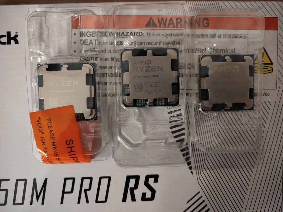 Ryzen 5 7500F + Asrock B650m Pro RS ( AM5, PCIe 5.0, DDR5, 3х М.2 SSD)