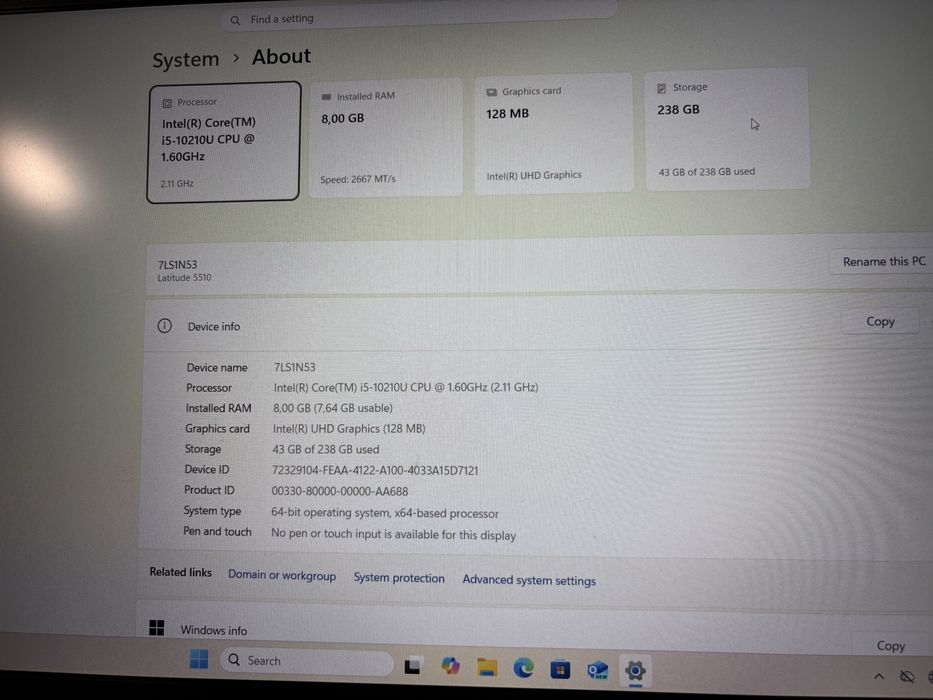 Computador Portátil  DELL