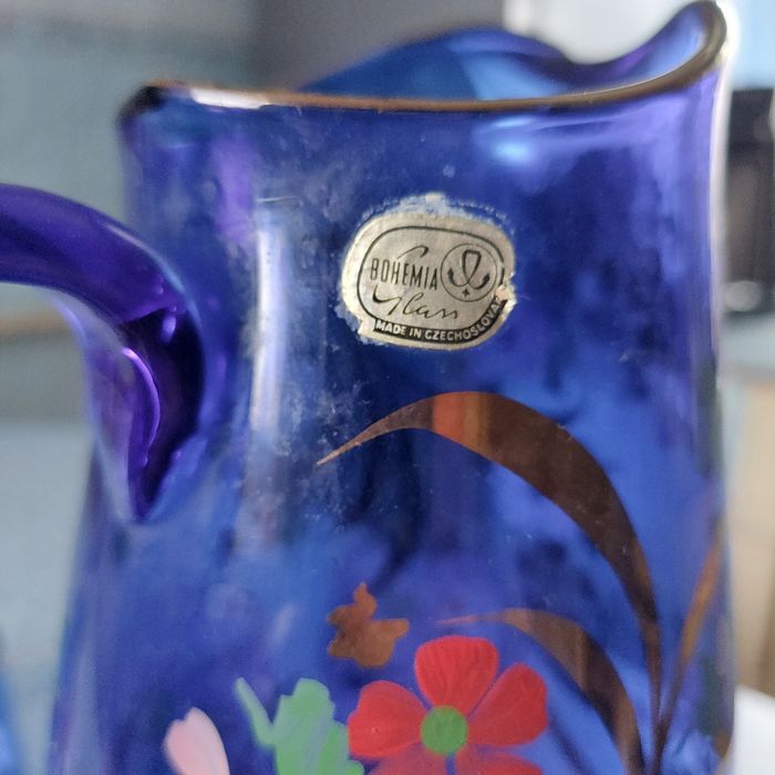 Кувшин зі стаканами Богемський кришталь