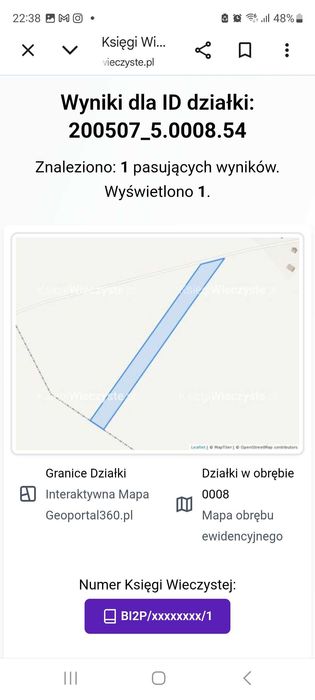 Działka rolna 1,32 ha przy drodze – Pogreby, gm. Kleszczele