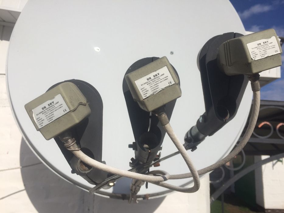 Спутниковая тарелка+тюнер+кабель+крепление