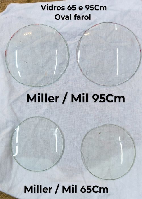 Aros farol Miller/Mil/espelhos/vidros bicicleta pasteleira