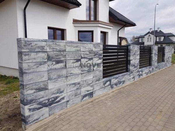 Bloczki ogrodzeniowe Joniec Sieradz horizon onyx