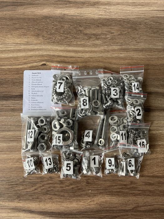 NOWY komplet śrub śruby NIERDZEWNE JUNAK M10