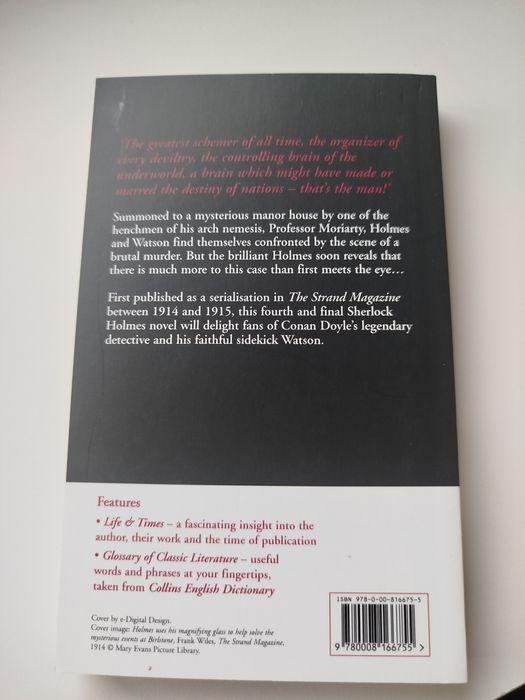Livro Sherlock Holmes - The Valley of Fear