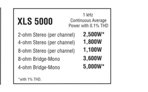 Amplificador Crown xls 5000