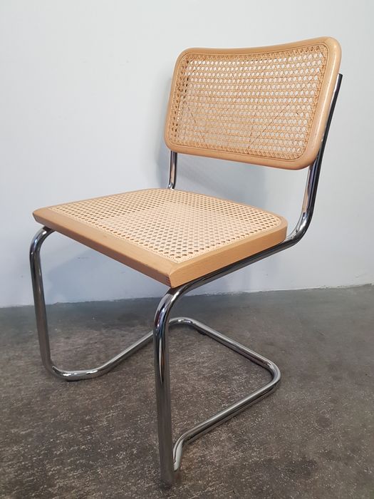 Krzesło Cesca Rattan Rafia Marcel Breuer Mart Stam Chrom Vintage