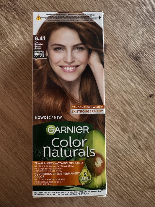 Farba do włosów Garnier 6.41 Złoty Bursztyn