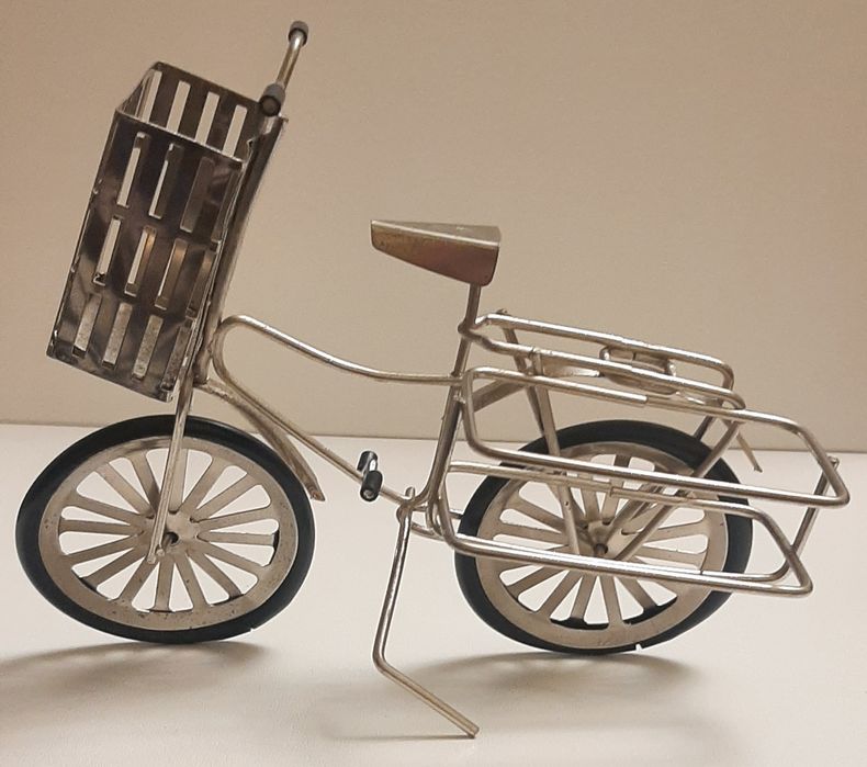 Dekoracja, rower, miniatura z PRL