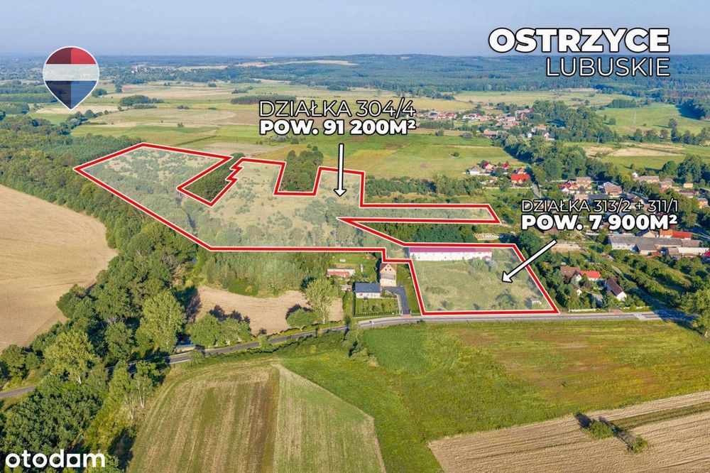 Działka 99.100 m² + budynek prod.-magazyn. + mieszkanie