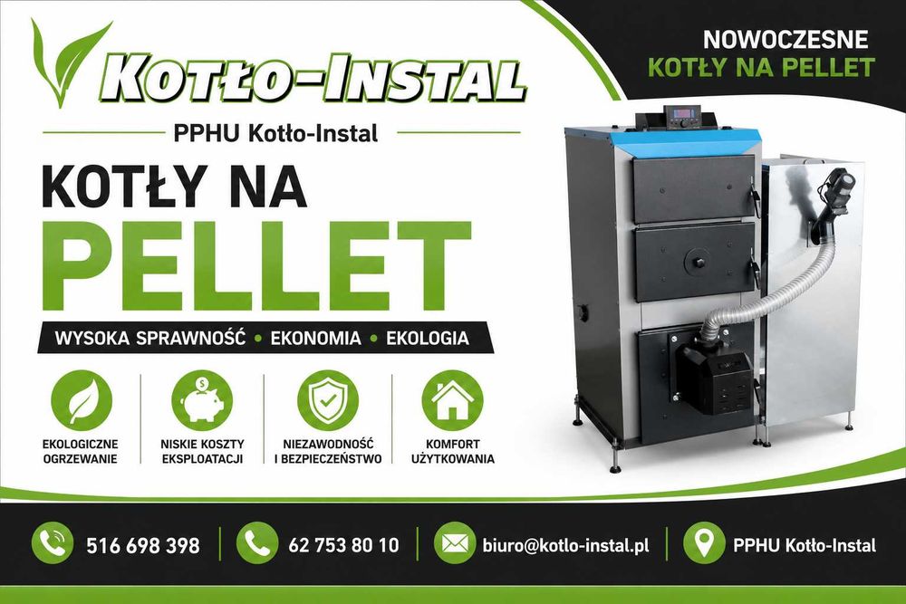 kocioł piec z automatycznym podajnikiem na pellet kotly pleszew 24 kW Transport gratis