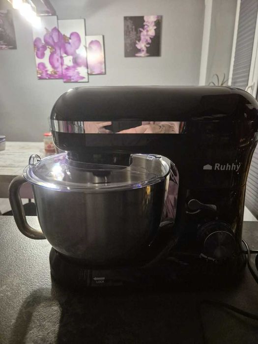 NOWY Robot Planetarny Kuchenny Mikser Wielofunkcyjny Do Ciasta Czarny