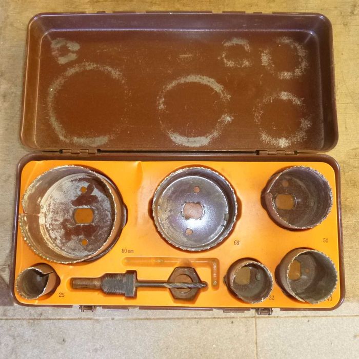 Conjunto de serra copo, 25, 32, 40, 50, 68, 80 mm