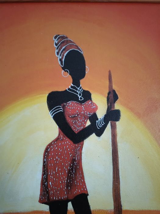 Obraz Dahkle Afryka 54x54cm