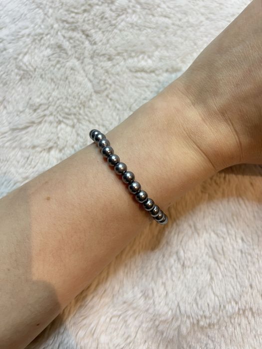 Bransoletka koraliki metaliczne aesthetic casual 24