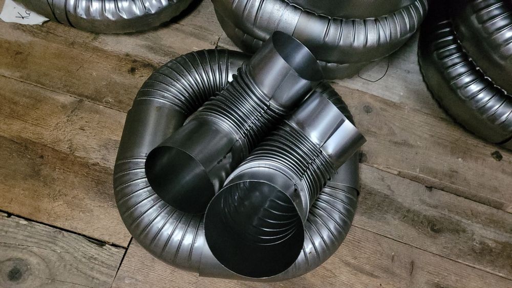 Kolano dymne nierdzewne Kolanko dymowe fi 120 mm  do pieca koza komink