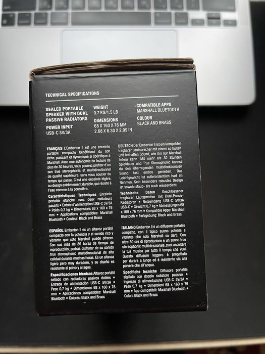 Marshall emberton ii 2 Black and brass Original