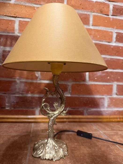 Lampa nocna z abażurem (świecznik)