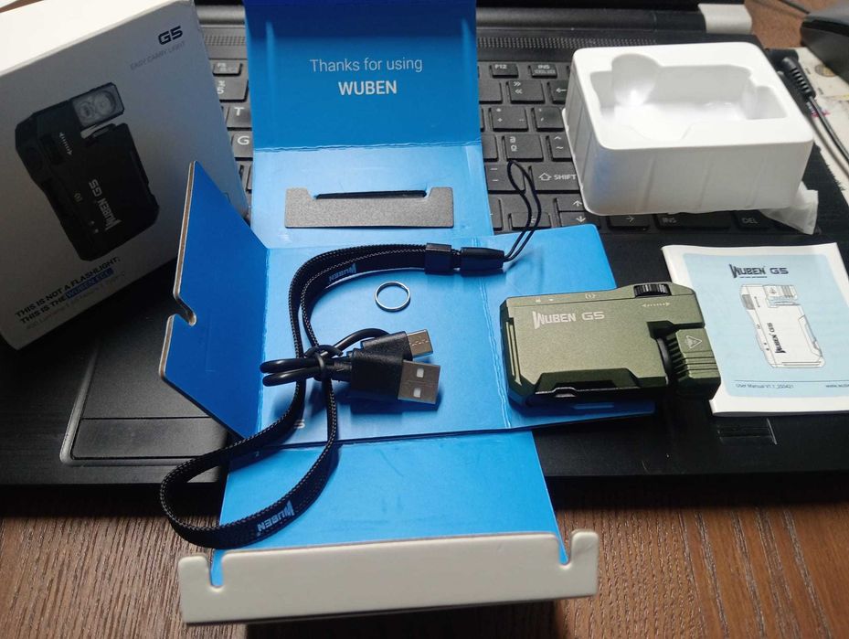 Lanterna Wuben G5 Mini LED 400lm - Nova na Caixa (EDC / RGB)