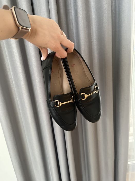 Mokasyny 36 czarne baleriny