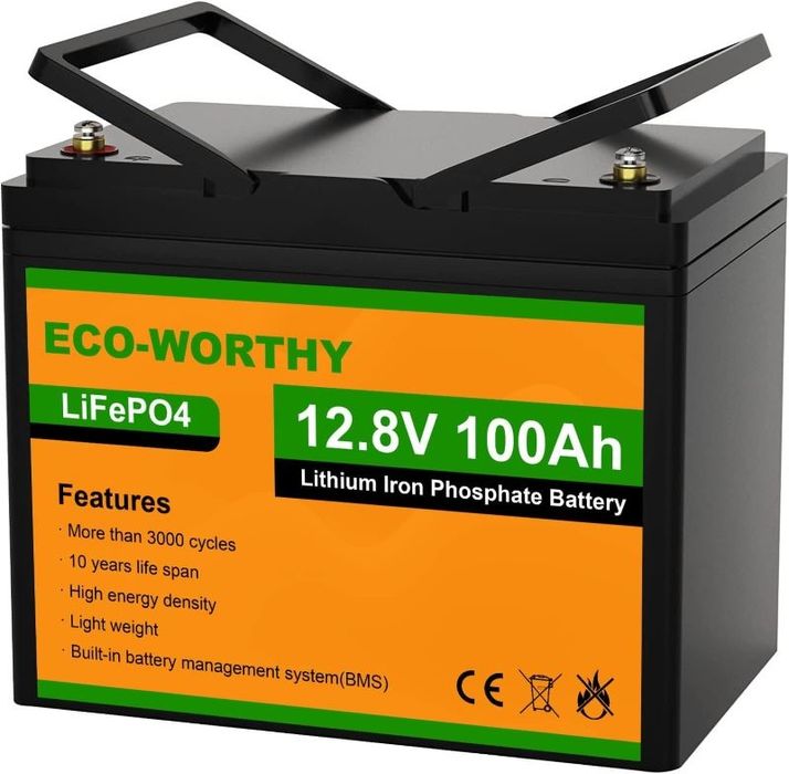 Аккумулятор ECO-WORTHY Lifepo4 100 Ач, 12 В