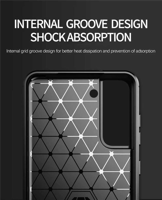 Capa Samsung S22+ Preto Mate  em TPU reforçada c/ Fibra Carbono (Nova)