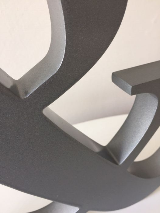 Letra de madeira & prateado