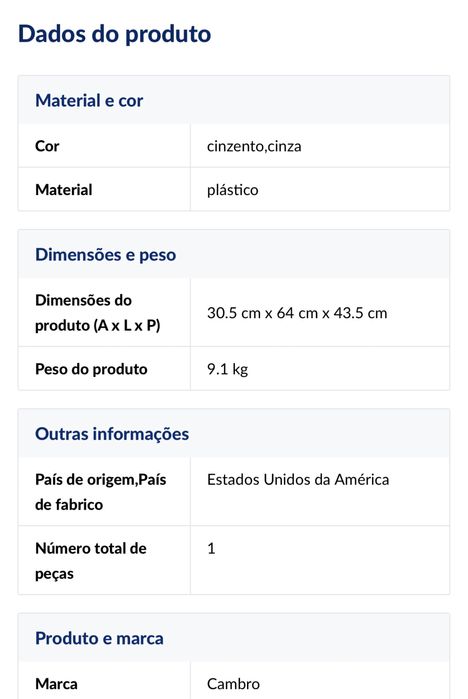 Caixa térmica para alimentos.Quente e frio.