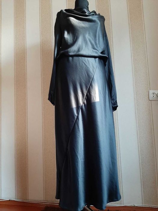 Сукня міді\максі, плаття, НАТУРАЛЬНИЙ ШОВК+ВІСКОЗА.