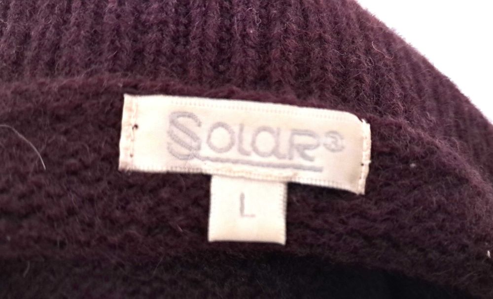 Śliwkowy sweter kardigan Solar S/M 100% wool  coquette goth hippie witch grunge