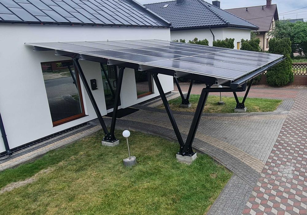 Wiata samochodowa carport 6 stanowisk